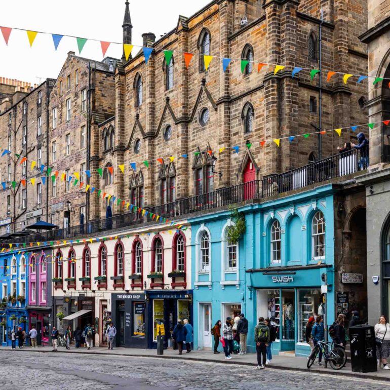 Einkaufsstraße in Edinburgh